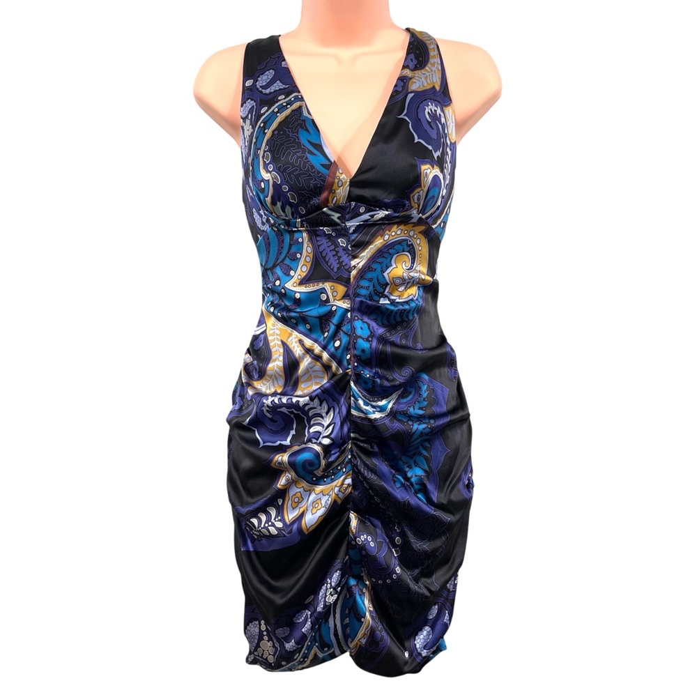 Hale Bob Silk Ruched Paisley Dress 😍